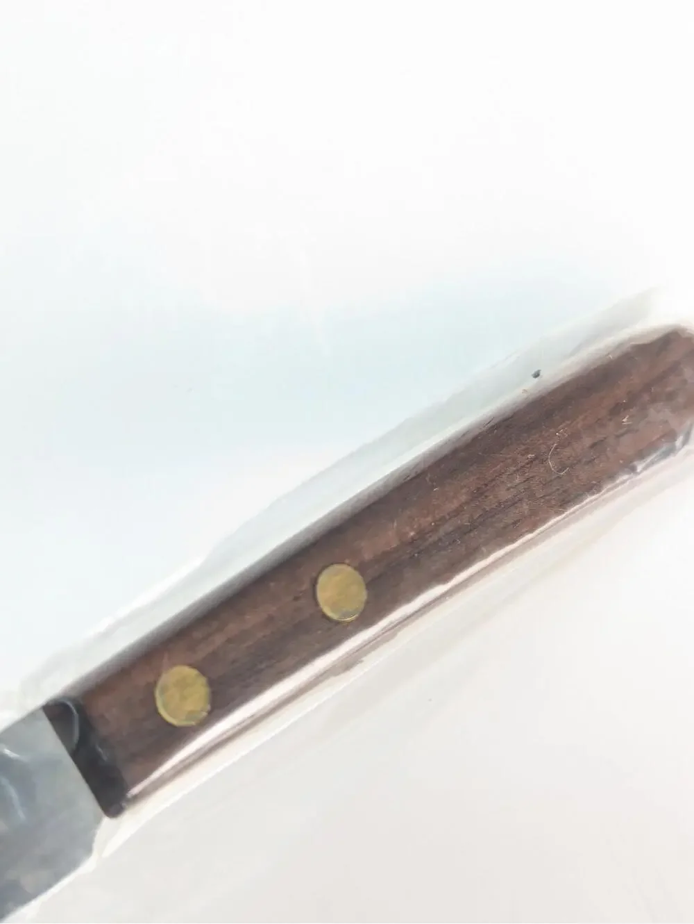Set of 6 Capco 3195 Stainless Steel Steak Knife Rosewood Handle Brass Rivets NOS